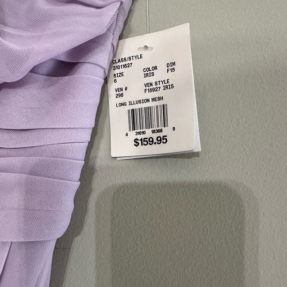 NWT! DAVID'S BRIDAL Long Mesh Dress with Illusion Sweetheart Neckline! - Picture 8 of 9